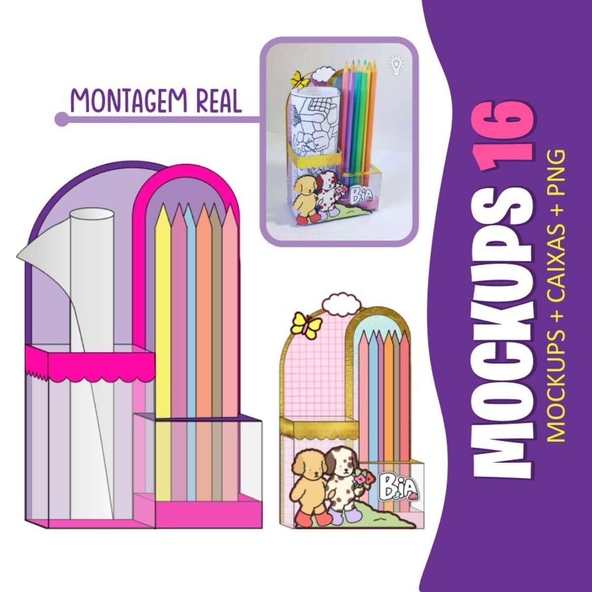 Mockup Caixa Festa Infantil Arquivo Digital para Papelaria 1 Mockup Caixa Festa Infantil Arquivo Digital para Papelaria