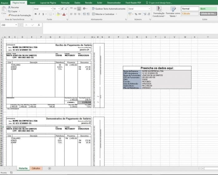 Modelo Holerite Pró-labore Tabela Inss Irrf Atualizadas