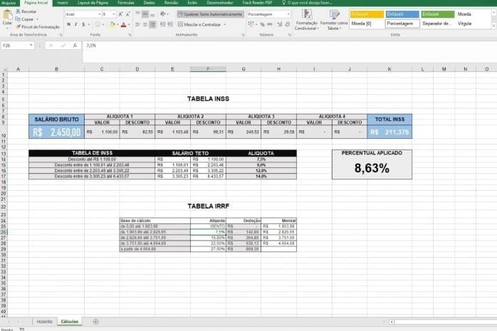 Modelo Holerite Pró-labore Tabela Inss Irrf Atualizadas
