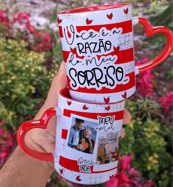 Modelos Editáveis para Sublimação de Canecas - Dia dos Namorados