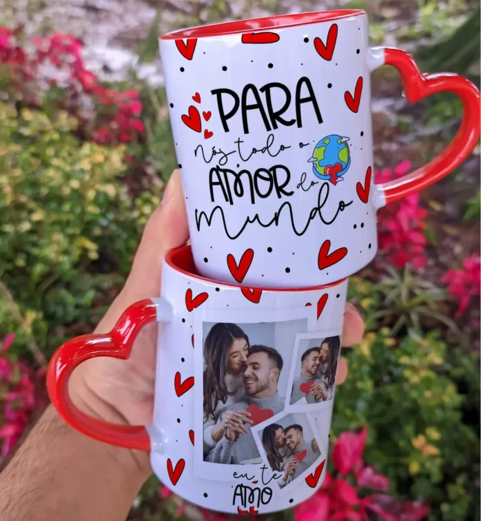 Modelos Editáveis para Sublimação de Canecas - Dia dos Namorados