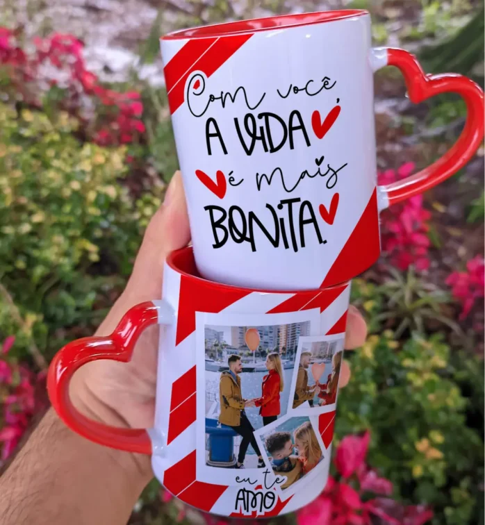 Modelos Editáveis para Sublimação de Canecas - Dia dos Namorados