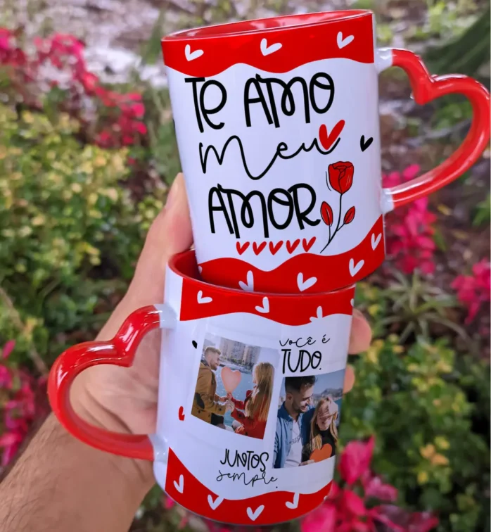 Modelos Editáveis para Sublimação de Canecas - Dia dos Namorados