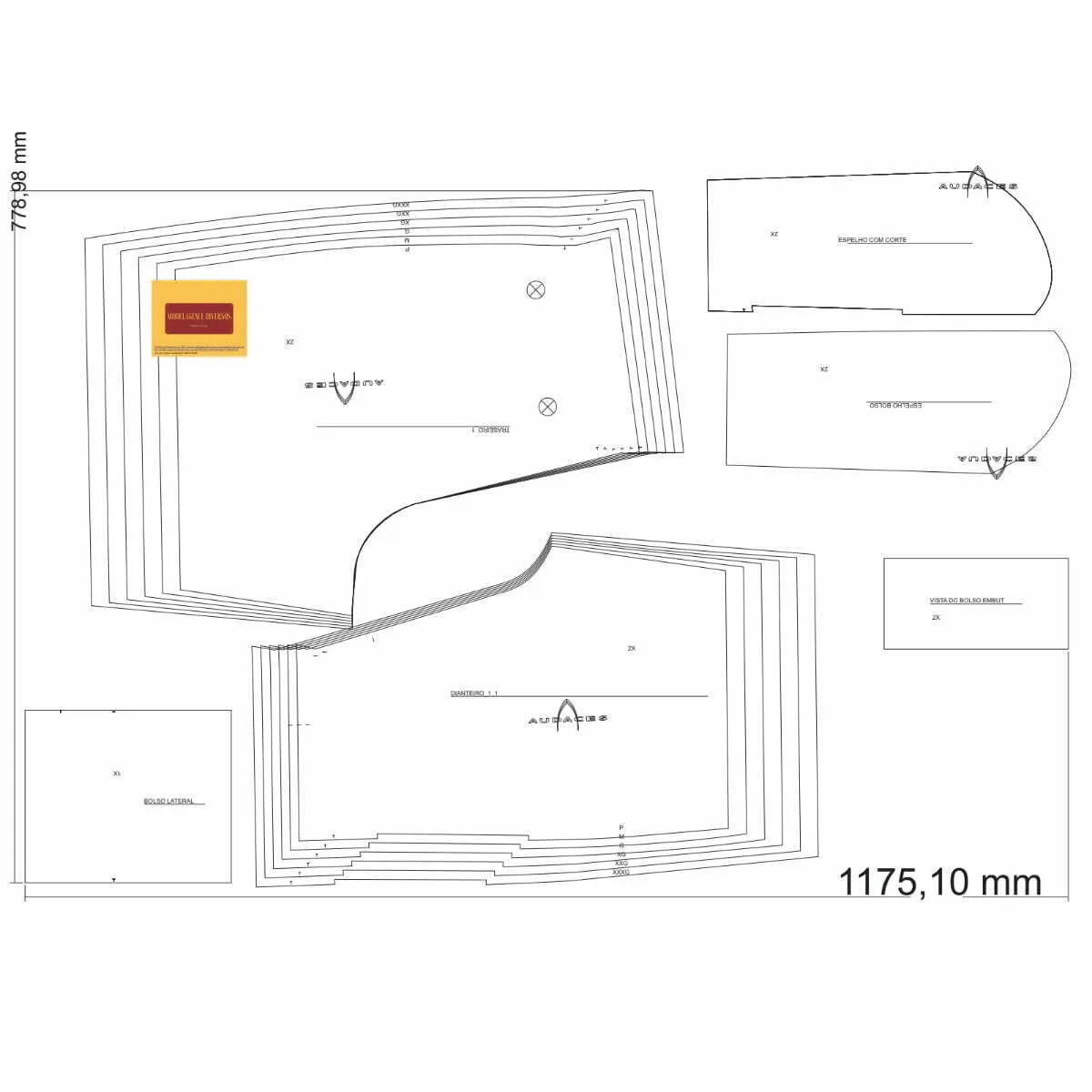 Molde Modelagem Short Masculino Estilo Mauricinho - Digital 2 Molde Short Masculino - P Ao Xgg Estilo Mauricinho - Digital