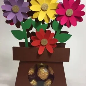 Molde Vaso Flor Dia das Mães