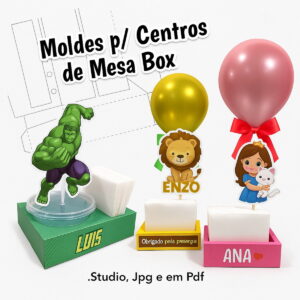 moldes centro mesa box arquivo digital studio pdf jpg 2