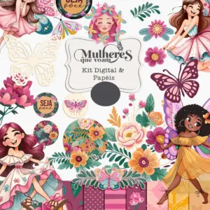 Mulheres Que Voam Kit Digital Para Artes E Crafts