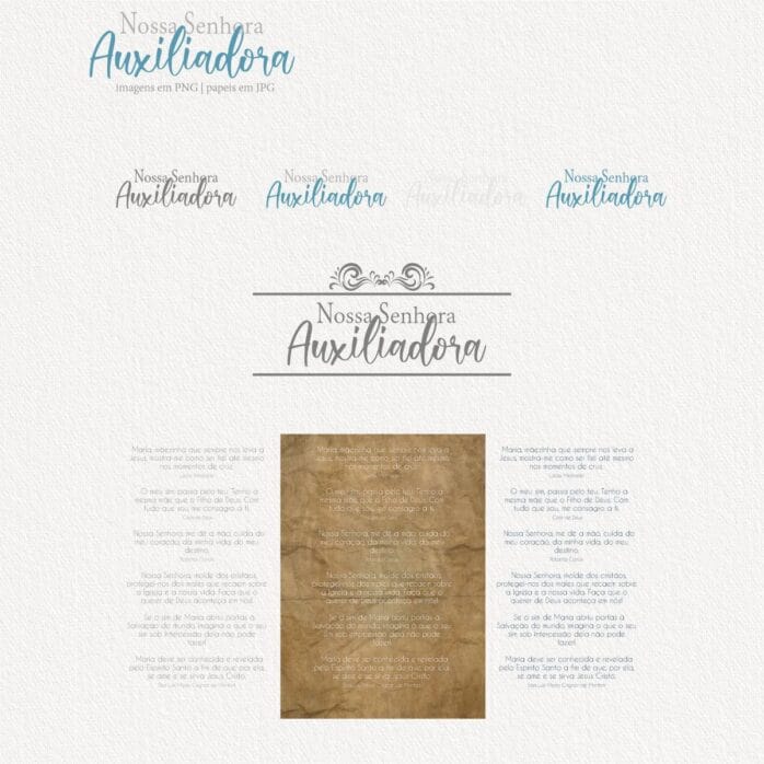 Nossa Senhora Auxiliadora Png Kit Digital Santinhos Aquarela