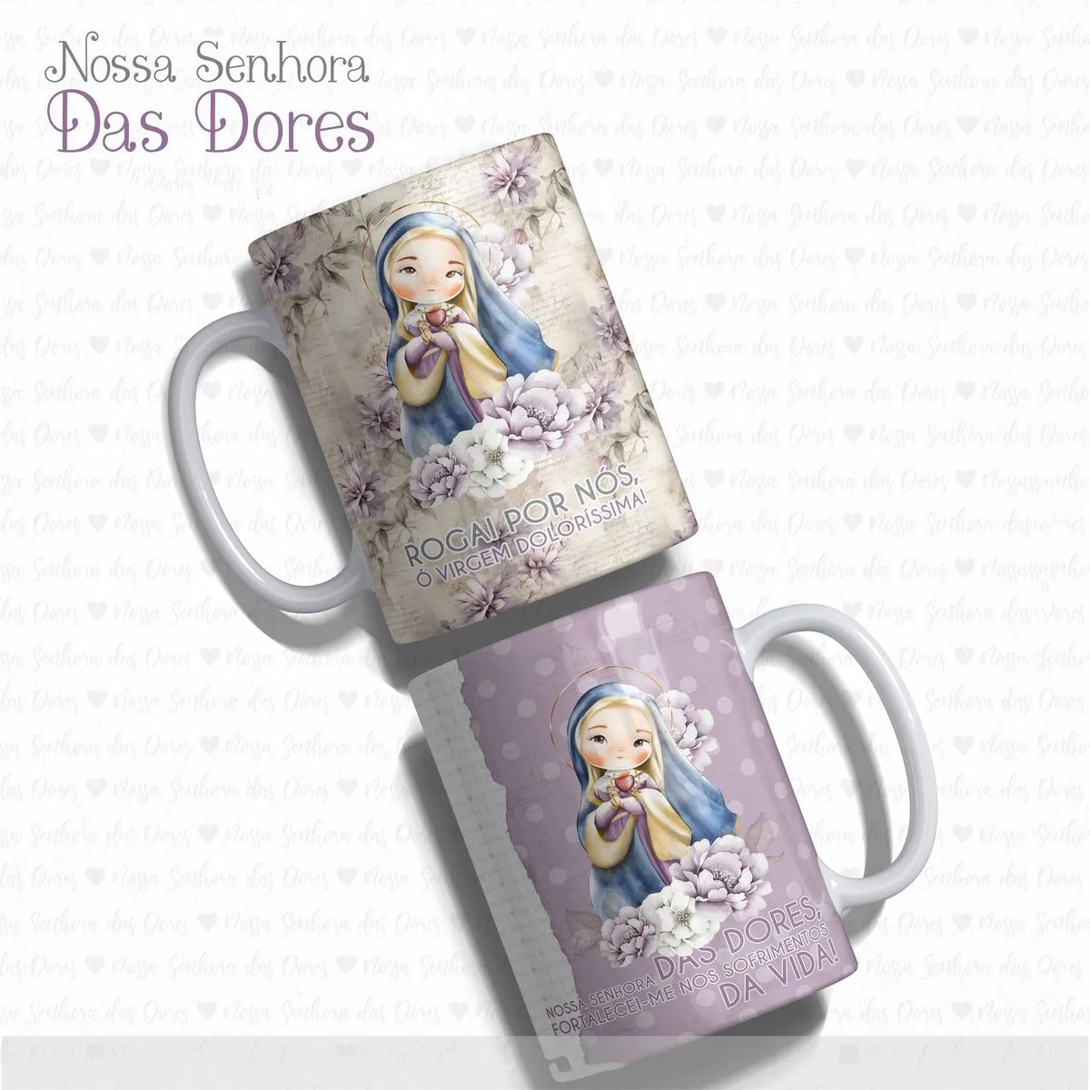 Nossa Senhora das Dores Kit Digital de Santinhos Aquarelados 8 Nossa Senhora das Dores Kit Digital de Santinhos Aquarelados