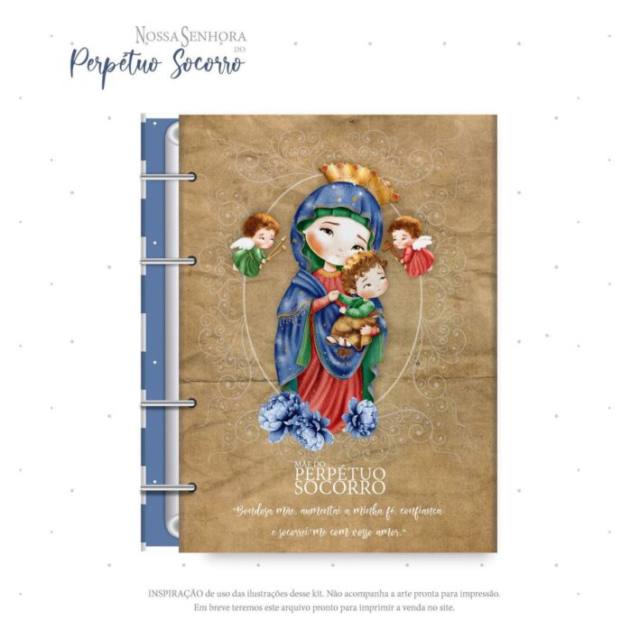 Nossa Senhora do Perpétuo Socorro Kit Digital Png Aquarela