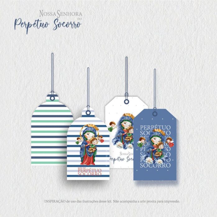 Nossa Senhora do Perpétuo Socorro Kit Digital Png Aquarela