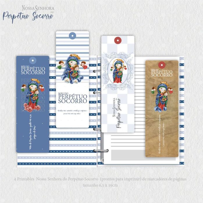 Nossa Senhora do Perpétuo Socorro Kit Digital Png Aquarela