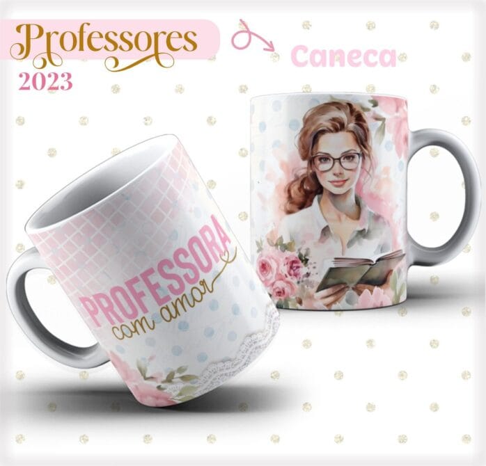Pack 04 Artes Canecas Dia dos Professores