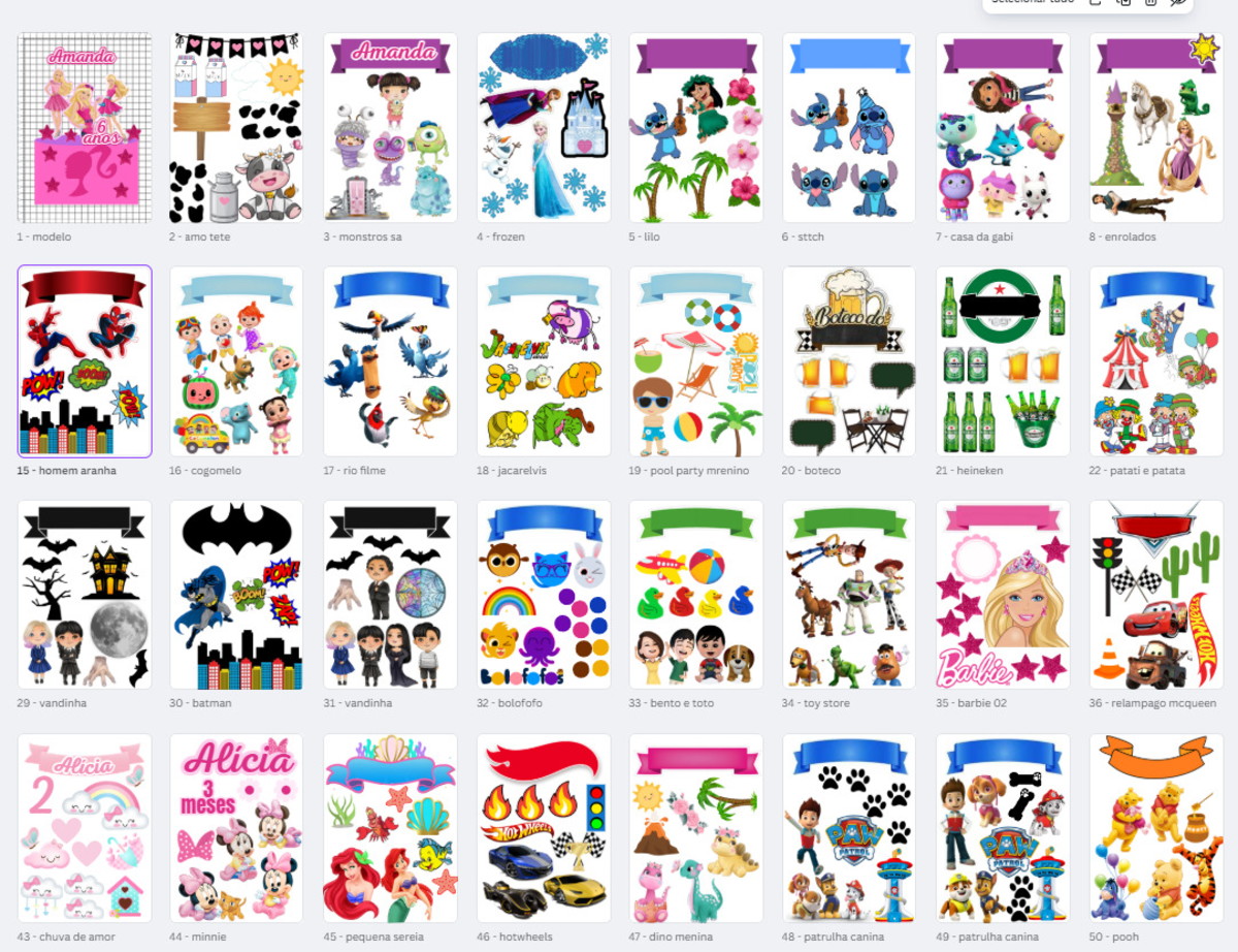100 Topos de Bolo Editáveis no Canva para Festa Infantil 2 100 Topos de Bolo Editáveis no Canva para Festa Infantil - Imagem 2