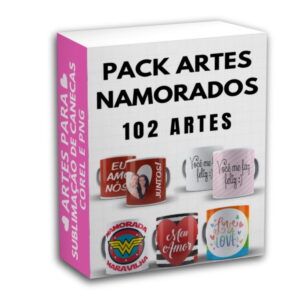 Pack 102 Artes para Caneca Dia dos Namorados 20 Pack 102 Artes para Caneca Dia dos Namorados