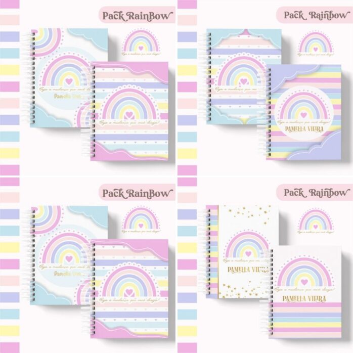 Pack Agenda e Planner Rainbow 2023