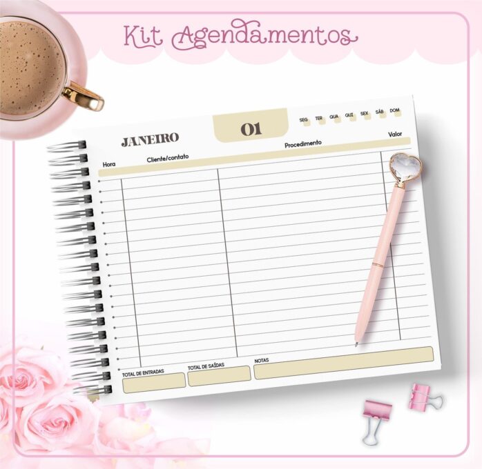 Pack Agendamentos Horizontal