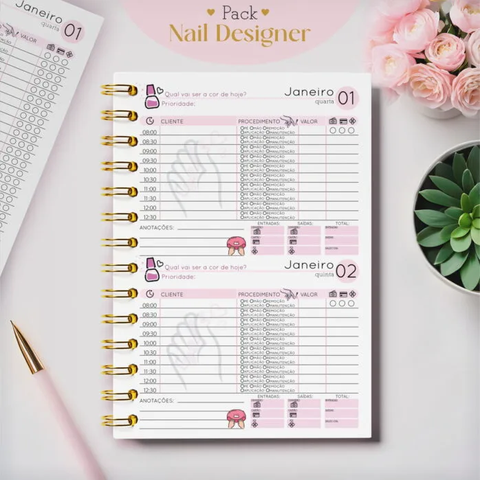 Pack Agendamentos Nail Designer 2025