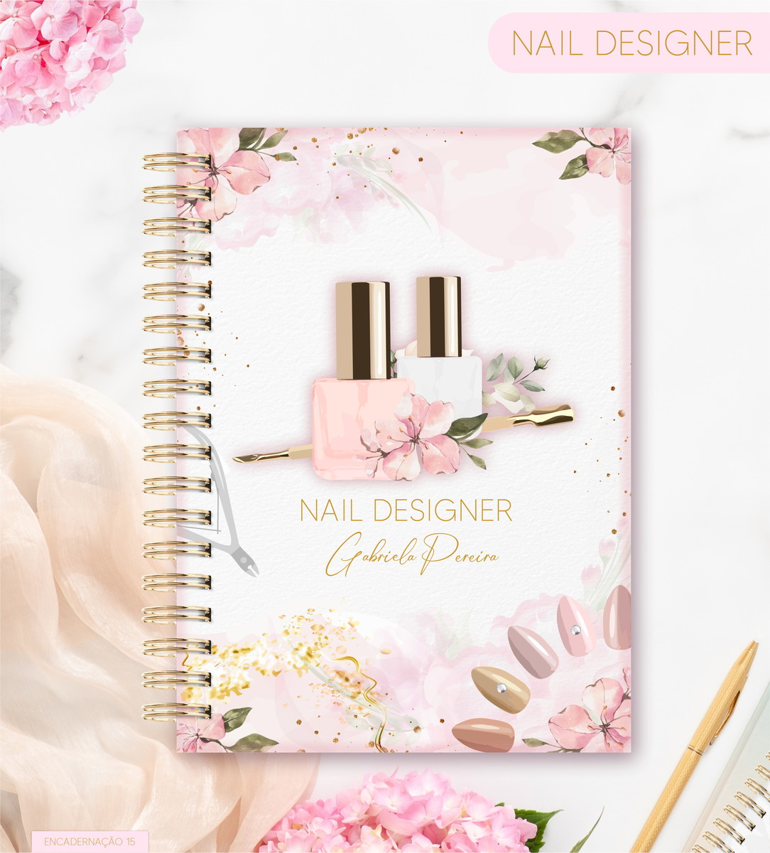 Agenda Nail Designer 2026 Digital com Design Floral 1 Agenda Nail Designer 2026 Digital com Design Floral