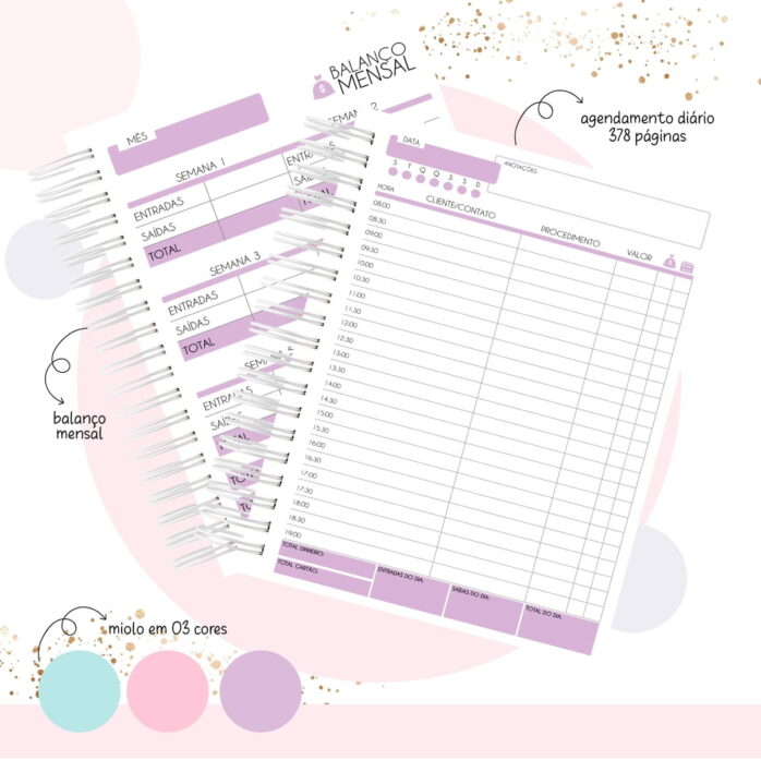 Pack Agendas Agendamentos Femininos