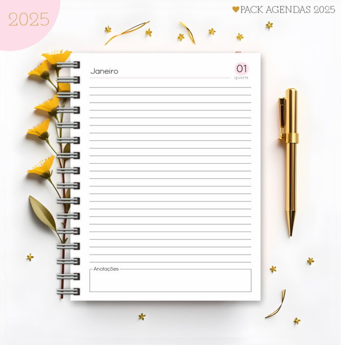 Pack Agendas Feminina 2025