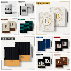 Pack Agendas Masculinas 2026 para Personalizar e Revender 5 pack agendas masculinas 2026 arquivo digital