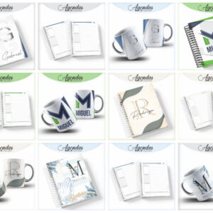 pack agendas masculinas alfabeto arquivo digital