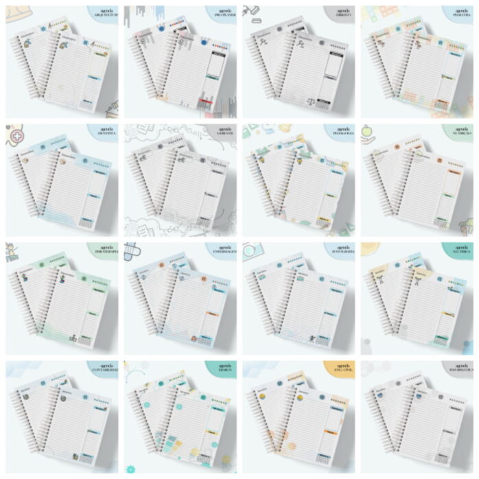Pack Agendas Profissões Masculinas