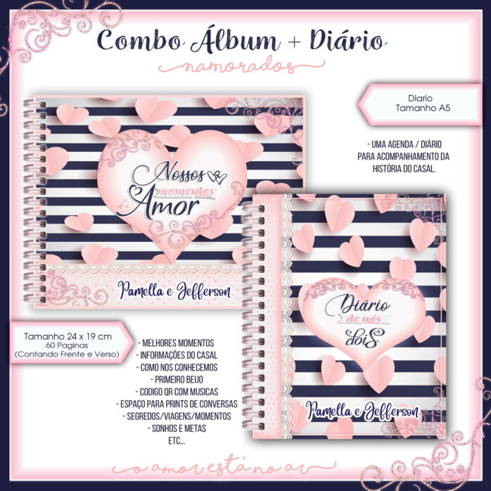 Pack Álbum e Diário Dia dos Namorados