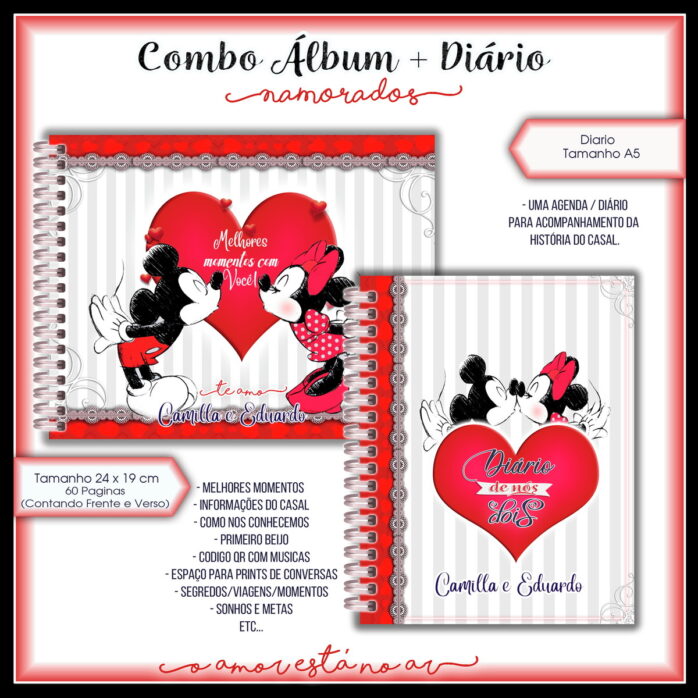 Pack Álbum e Diário Dia dos Namorados