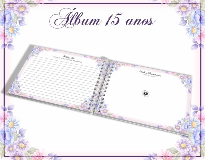 Pack Álbum e Livro Mensagens 15 anos