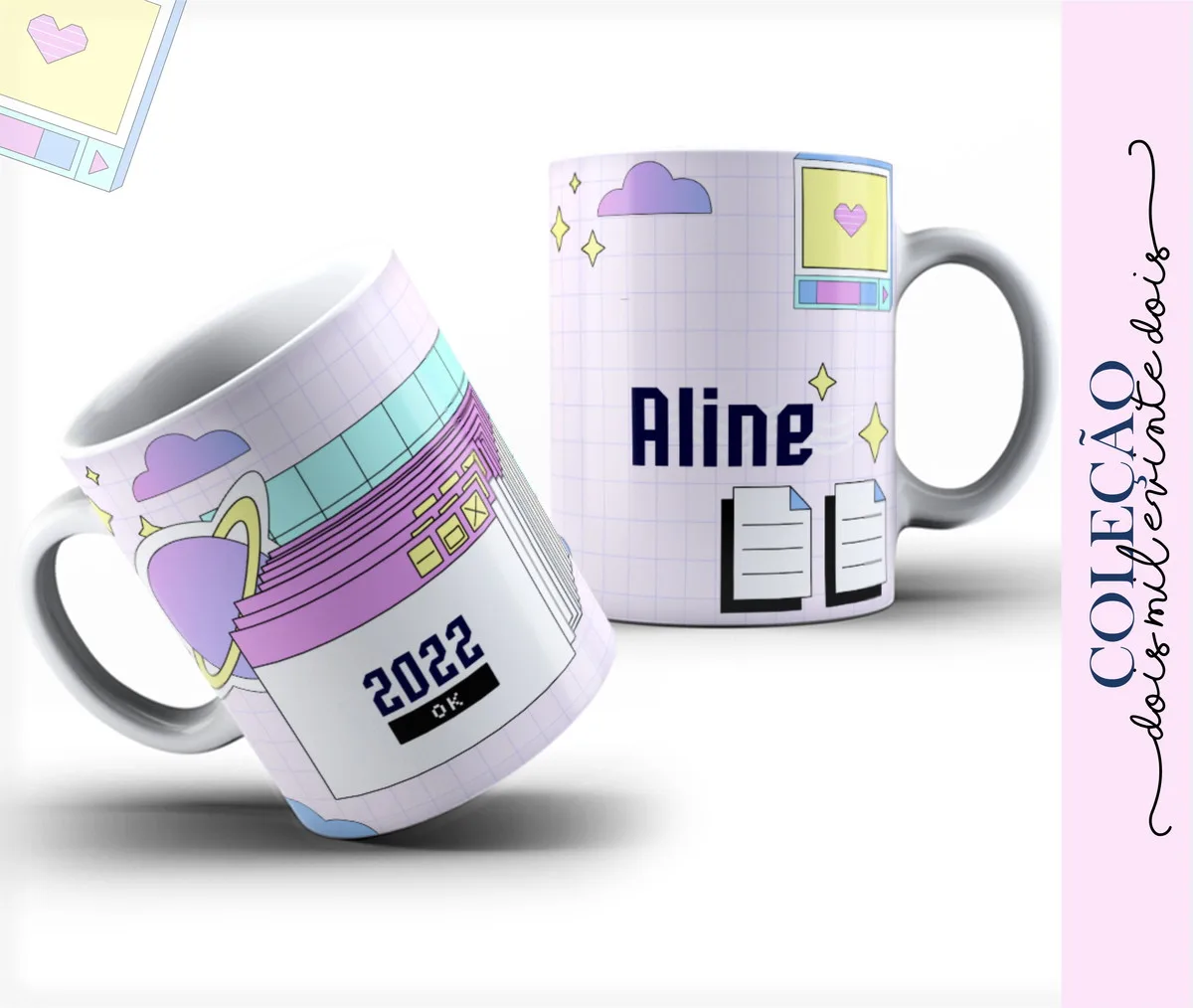 Pack Arte Caneca Feminina 2022 3 Pack Arte Caneca Feminina 2022
