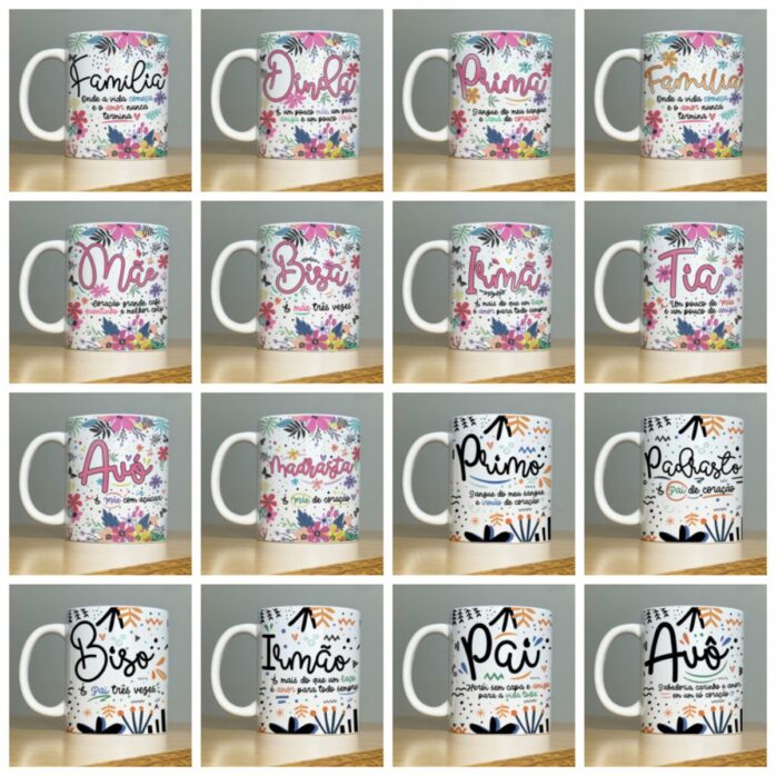 Pack Artes Canecas Família