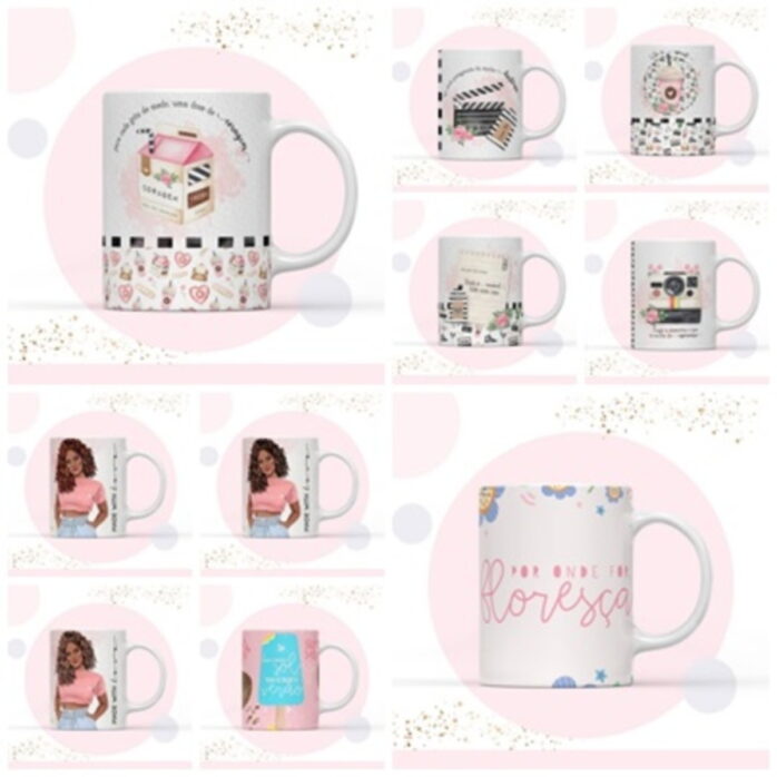 Pack Artes Canecas Frases