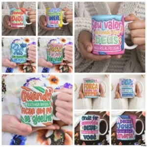 Pack Artes Canecas Frases Cristã 21 Pack Artes Canecas Frases Cristã