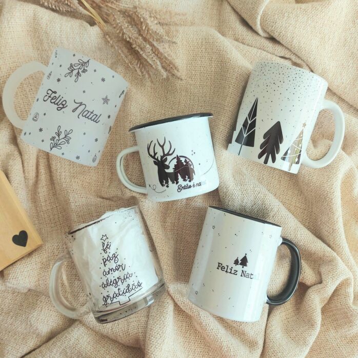 Pack Artes Canecas Natal Minimalista