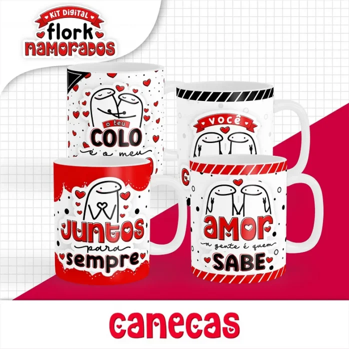 Pack Artes Flork Dias Dos Namorados Sublimacao Papelaria 8