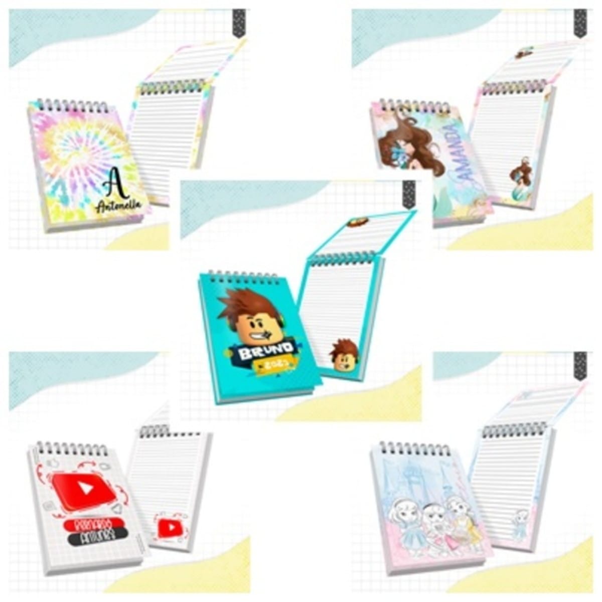 Pack Bloquinhos Volta às Aulas com Temas Infantis Digital 1 Pack Bloquinhos Volta às Aulas com Temas Infantis Digital