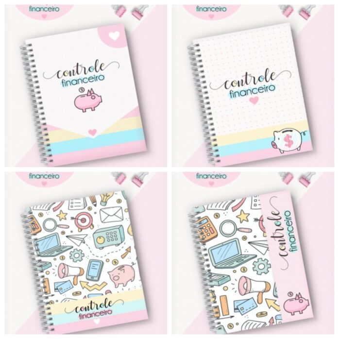 Pack Caderno Controle Financeiro Feminino