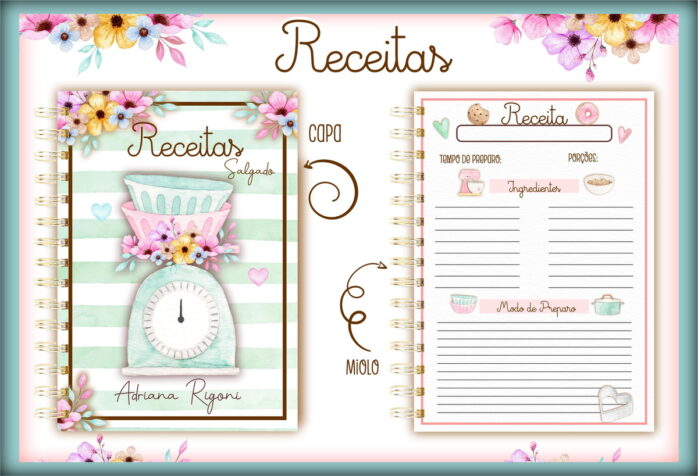 Pack Caderno de Receitas