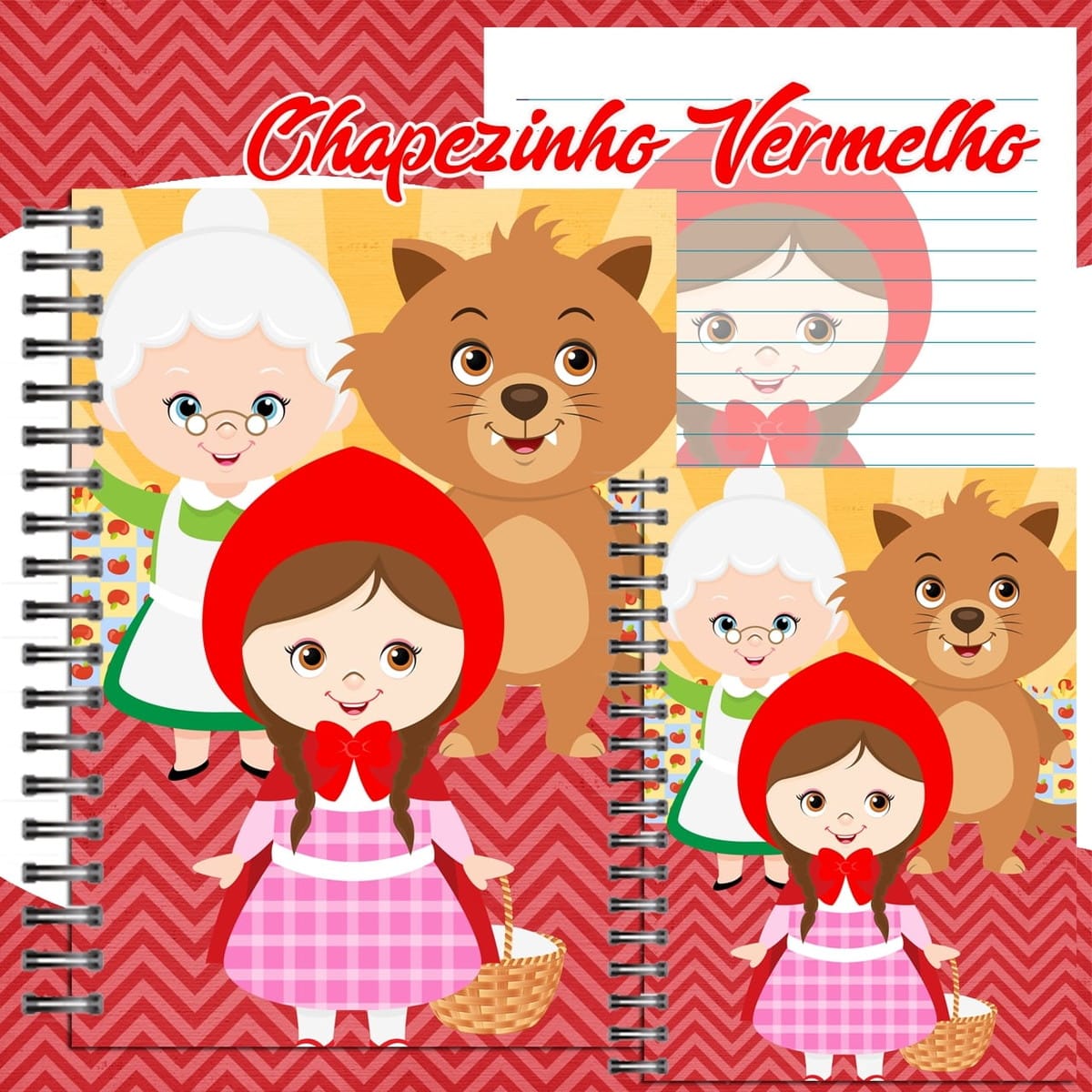 Pack Cadernos Escolares Meninas Arquivo Digital 24 Temas 3 Pack Cadernos Escolares Meninas Arquivo Digital 24 Temas - Imagem 3