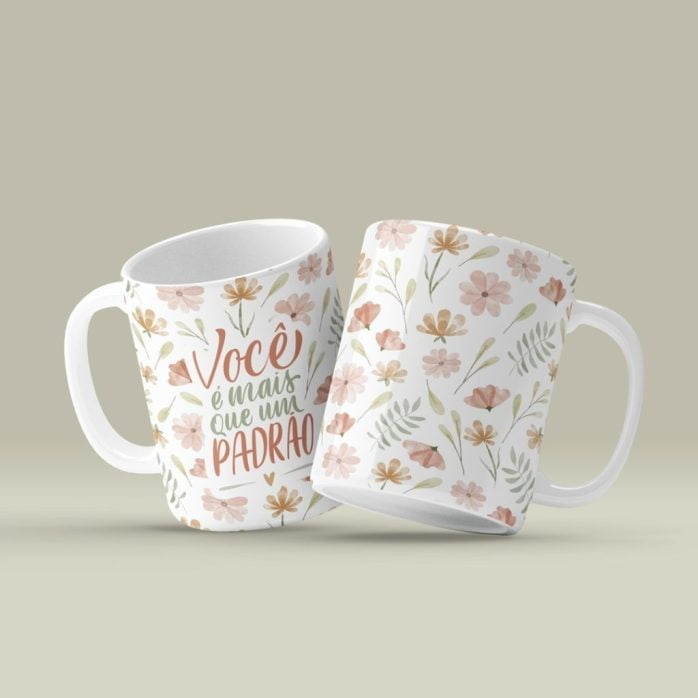 Pack Caneca Dia Das Mulheres 2023 Artes Florais + Frases Png