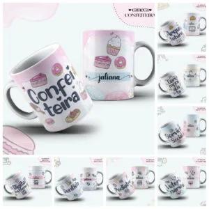 Pack Canecas Profissões Femininas 18 Pack Canecas Profissões Femininas