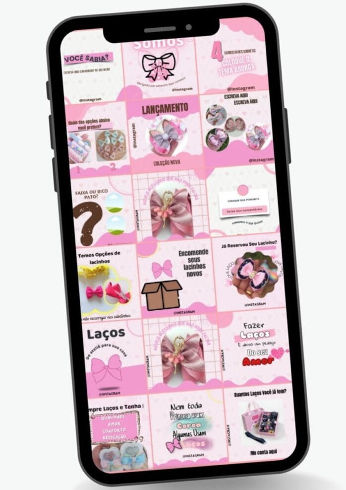 Pack Canva Laços Infantil