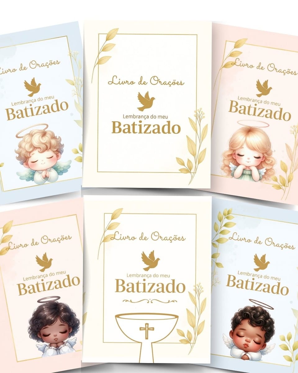 Pack Capas para Batismo Digital com 6 Modelos A5 e A4 3 Pack Capas para Batismo Digital com 6 Modelos A5 e A4 - Imagem 3