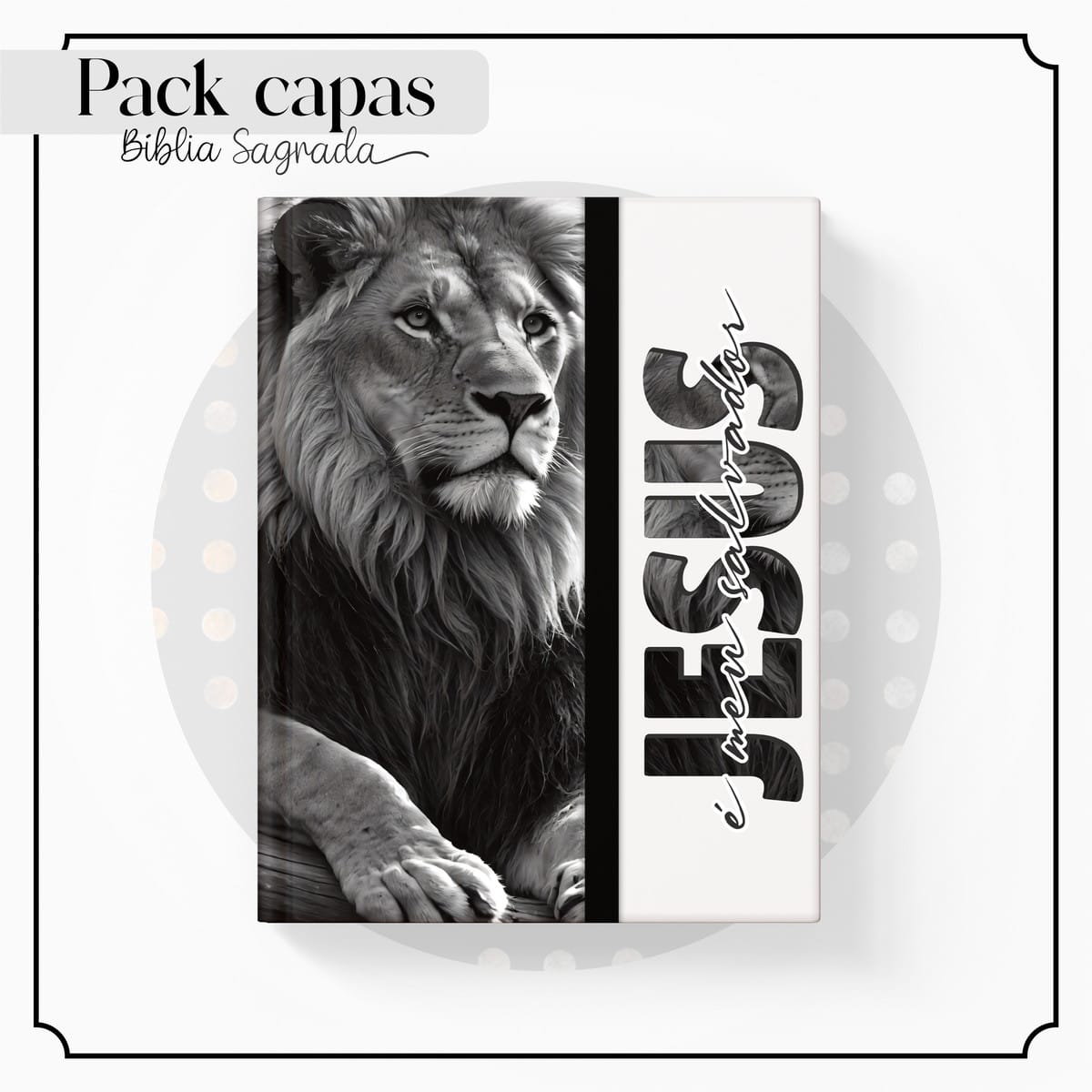 Kit Capas Bíblia Masculina Leão de Judá 3 Kit Capas Bíblia Masculina Leão de Judá - Imagem 3
