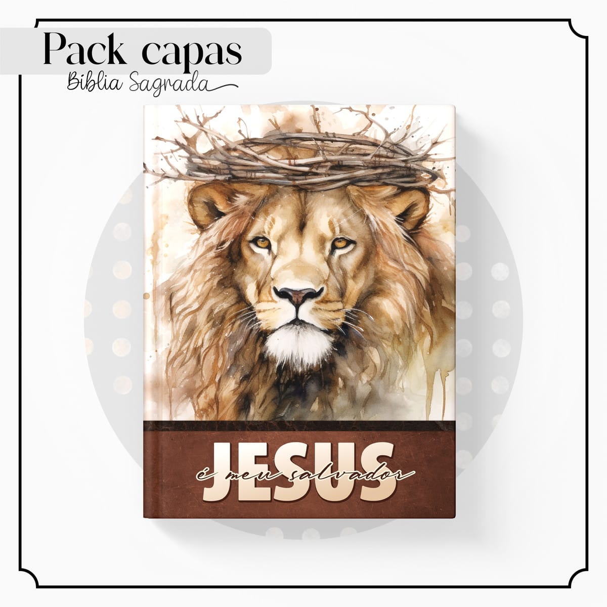 Kit Capas Bíblia Masculina Leão de Judá 5 Kit Capas Bíblia Masculina Leão de Judá - Imagem 5