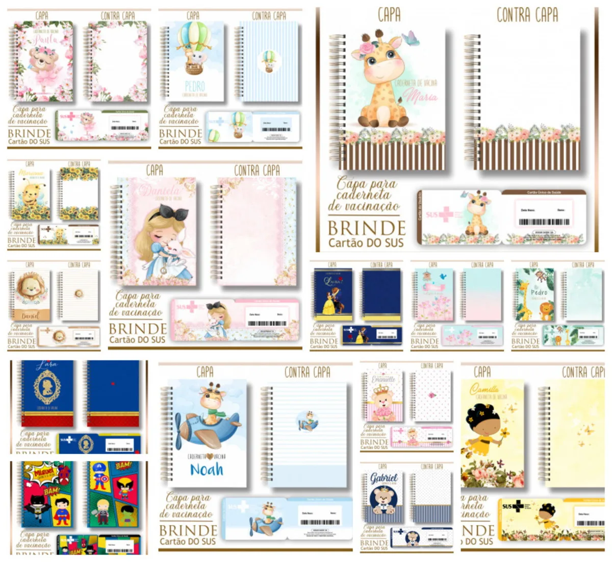 Pack Capas e Cartão Sus Infantil