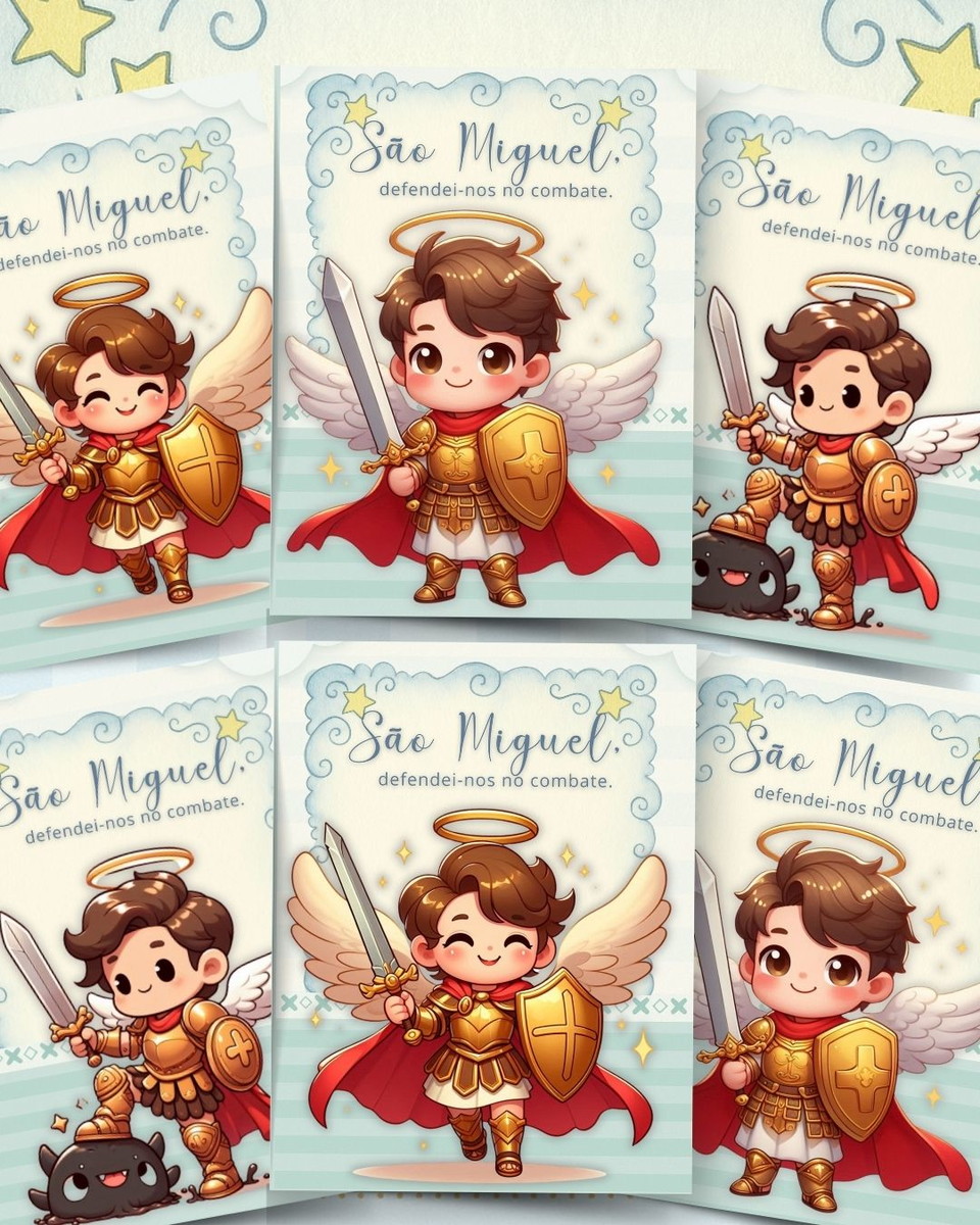 Capas Digitais Arcanjo Miguel para Cadernos e Agendas 2 Capas Digitais Arcanjo Miguel para Cadernos e Agendas - Imagem 2