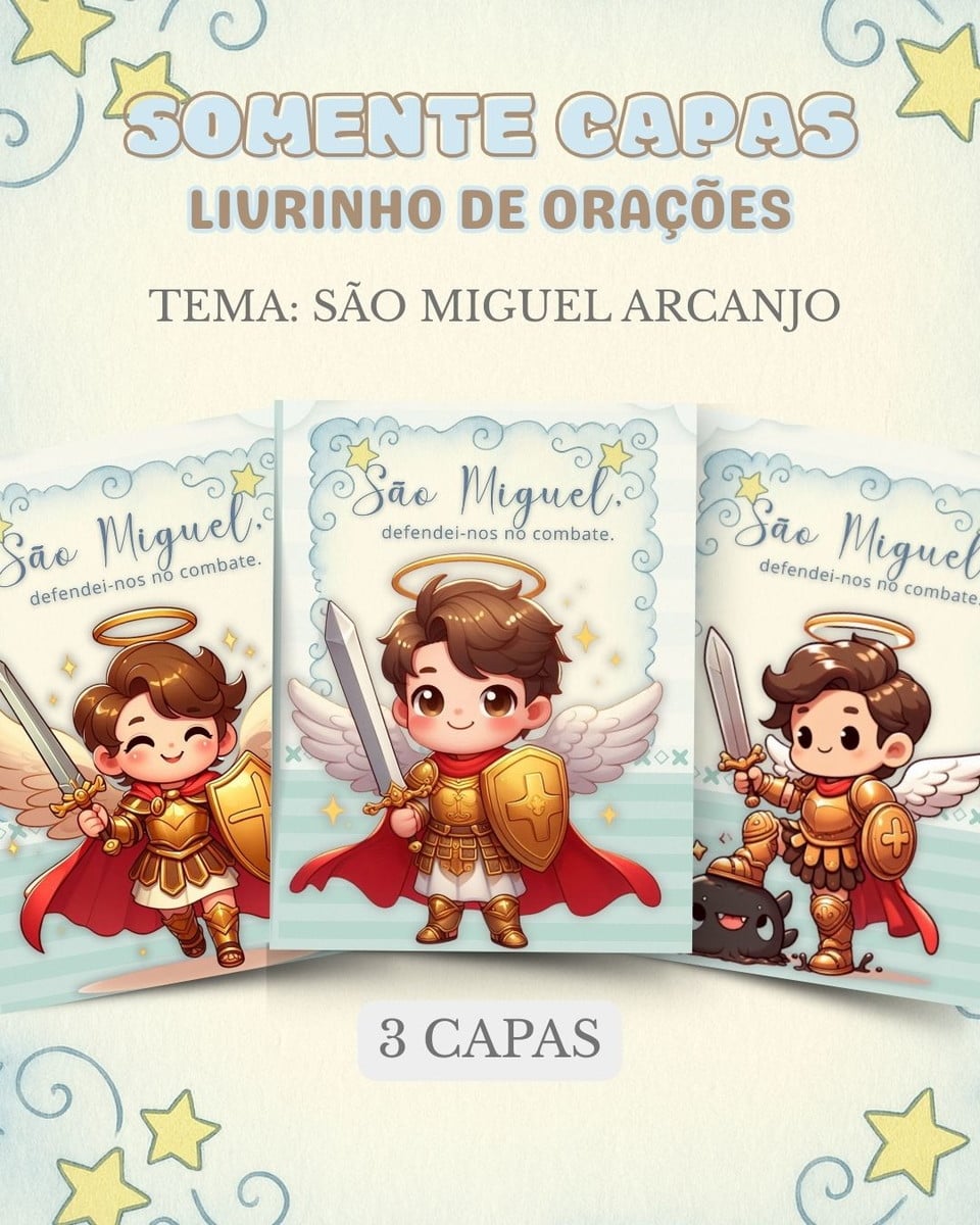 Capas Digitais Arcanjo Miguel para Cadernos e Agendas 1 Capas Digitais Arcanjo Miguel para Cadernos e Agendas